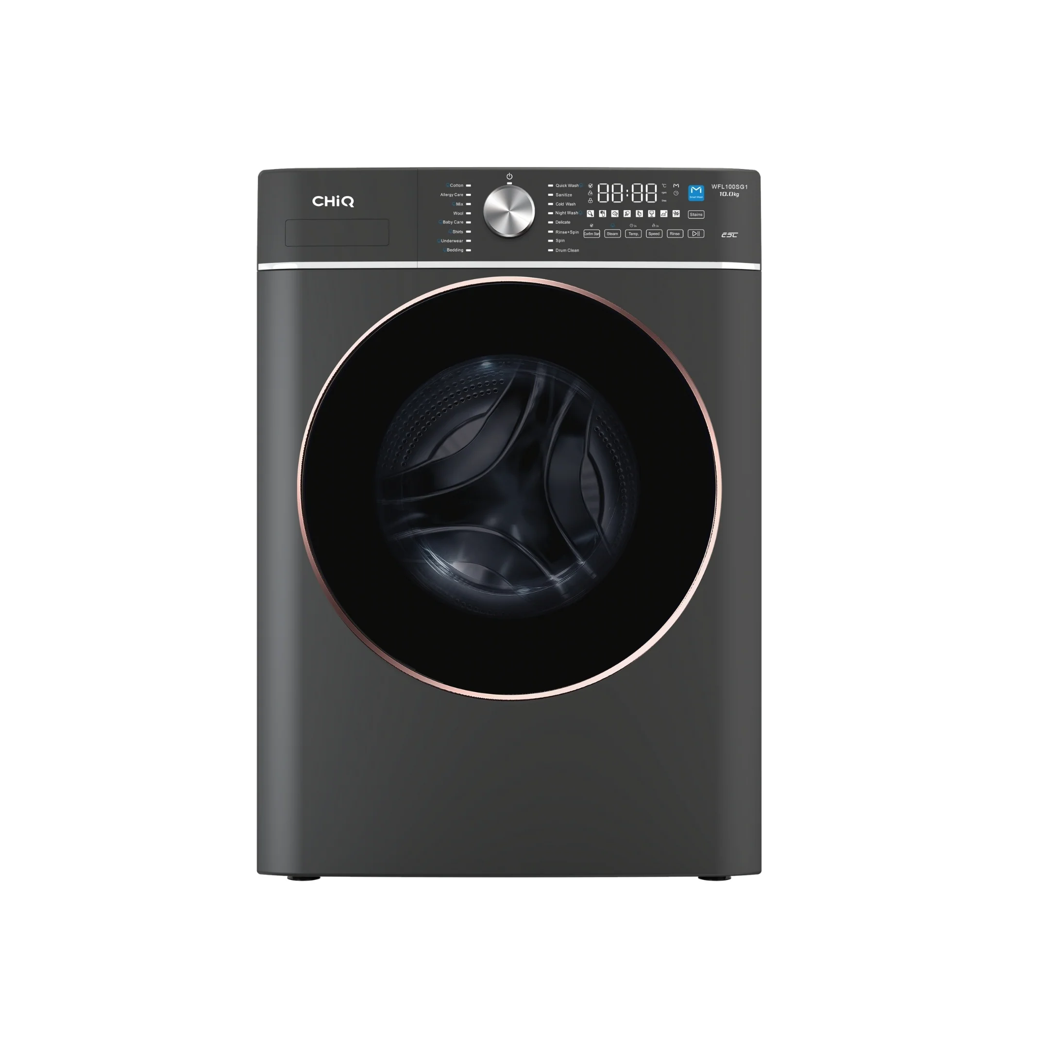 ChiQ 8.5kg Washer and Dryer Combo - Gunmetal